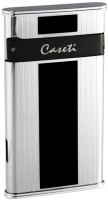 Зажигалка Caseti турбо, тонкая, серебристая