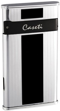 Зажигалка Caseti турбо, тонкая, серебристая