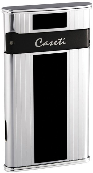 Зажигалка Caseti турбо, тонкая, серебристая