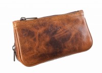 Сумка Ser Jacopo для 2 трубок и табака, натуральная кожа, подарочная упаковка