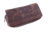 Сумка P&A для 2 трубок и табака, натуральная буйволиная кожа, подарочная упаковка