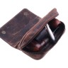 Сумка P&A для 2 трубок и табака, натуральная буйволиная кожа, подарочная упаковка