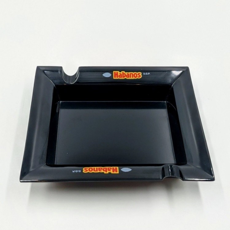 Пепельница HABANOS пластиковая чёрная (Coiba)