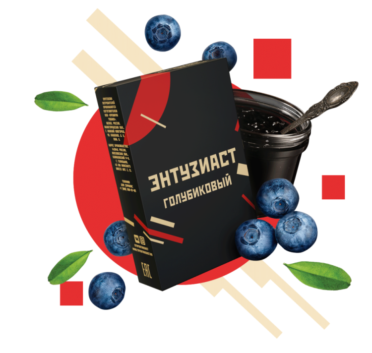 Табак для кальяна Энтузиаст ГОЛУБИКОВЫЙ 25 гр