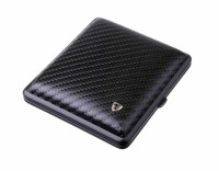 Портсигар Stoll на 18 сигарет, натуральная кожа, Карбон