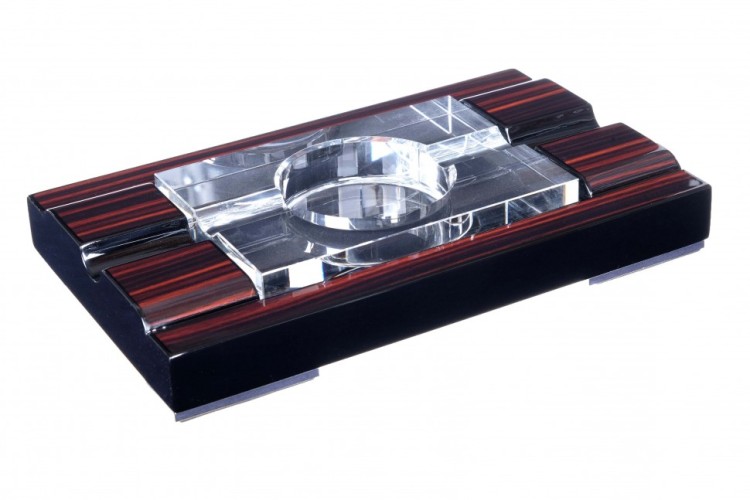 Пепельница сигарная Lubinski, Макассар и хрусталь 524-353