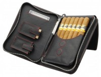 Сигарная сумка Аdorini Cigar Bag Real Leather Yellow Yarn натуральная кожа,желтая строчка,11393