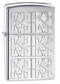 Зажигалка ZIPPO Playboy латунь  High Polish Chrome 28624