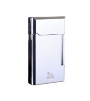 Зажигалка трубочная Lubinski Сполето, кремневая, серебристая в рубчик