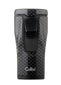Зажигалка сигарная Colibri Monaco (тройное пламя), черный карбон