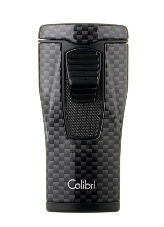 Зажигалка сигарная Colibri Monaco (тройное пламя), черный карбон