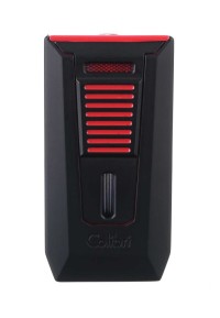 Зажигалка сигарная Colibri Slide (двойное пламя), черно-красная
