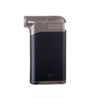 Зажигалка трубочная Colibri Pacific с тампером, черный-оружейная сталь