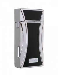 Зажигалка Caseti сигарная турбо, черная, с гильотиной