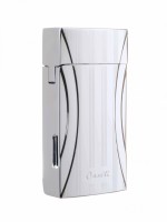 Зажигалка Caseti сигарная турбо, серебристая, с гильотиной