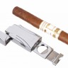 Зажигалка Caseti сигарная турбо, серебристая, с гильотиной