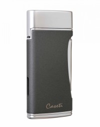 Зажигалка Caseti сигарная турбо двойное пламя), серая