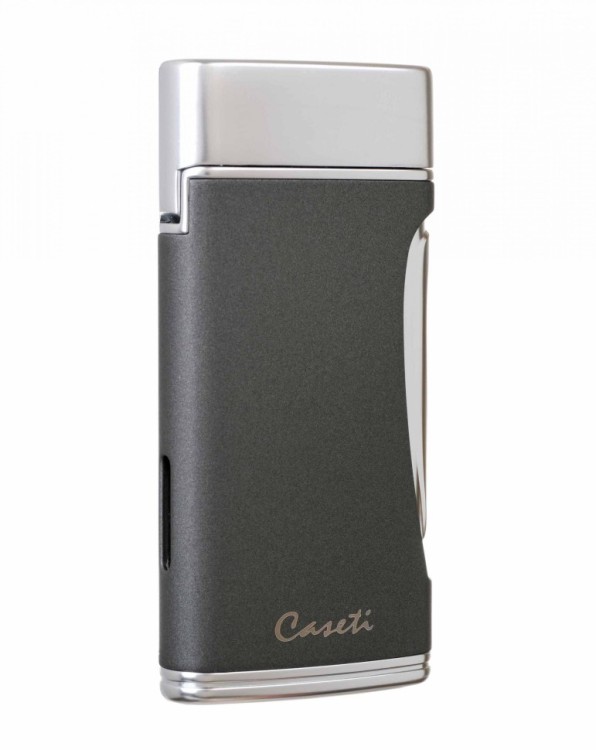 Зажигалка Caseti сигарная турбо двойное пламя), серая