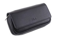 Сумка P&A для 2 трубок и табака, натуральная кожа, подарочная упаковка