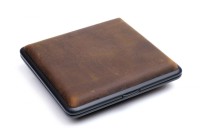 Портсигар Passatore на 20 сигарет, натуральная буйволиная кожа, Темно-коричневый