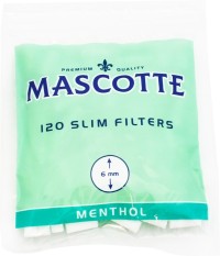 Фильтр для самокруток MASCOTTE Slim Menthol 120, 6 мм