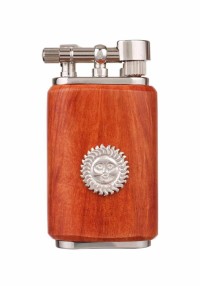 Зажигалка трубочная Mastro de Paja, серебро и бриар