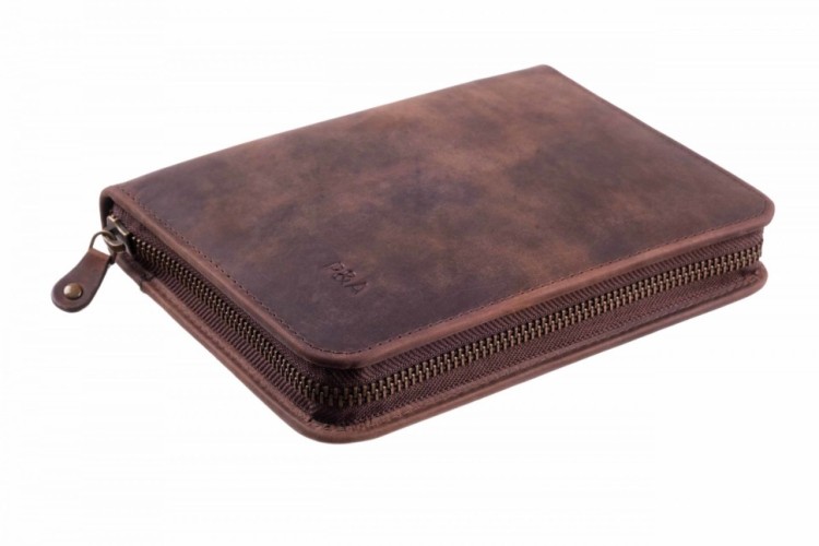 Сигарная сумка P&A на 6 сигар, натуральная кожа, коричневая