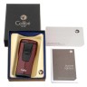 Зажигалка сигарная Colibri Monaco, тройное пламя, красный карбон