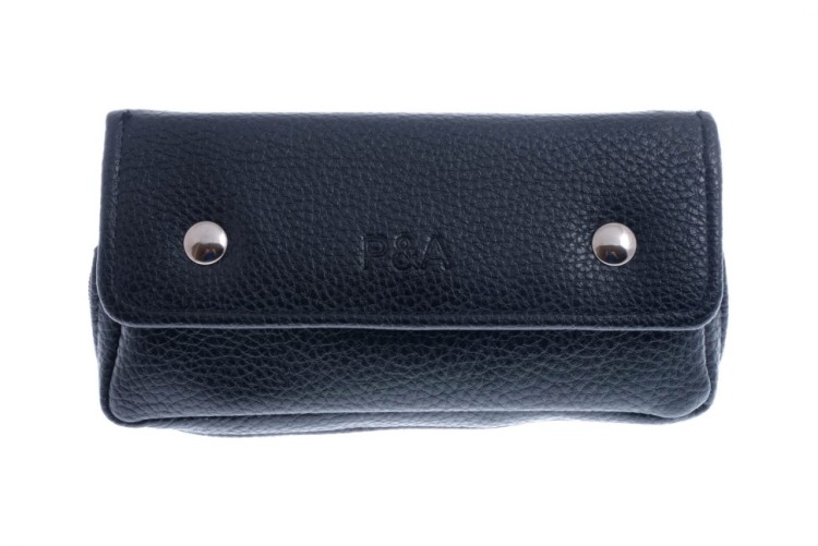 Сумка P&A для 1 трубки и табака, экокожа, черная