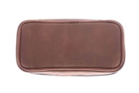Сумка P&A для 2 трубок и табака, экокожа, коричневая