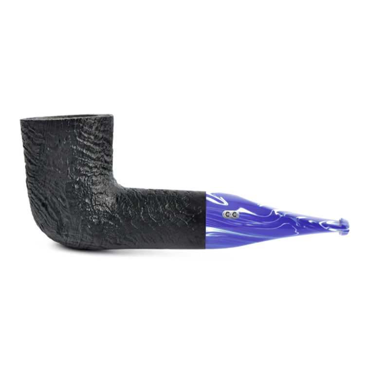 Трубка CHACOM Reverse Calabash SandBlast Noir Blue