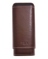 Чехол P&A на 3 сигары Черчилль, натуральная кожа и кедр