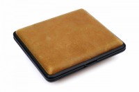 Портсигар Passatore на 20 сигарет, натуральная буйволиная кожа, Светло-коричневый