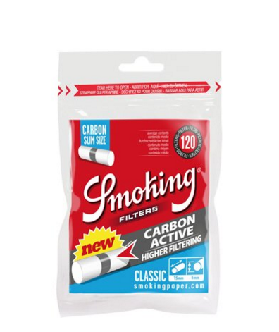 Фильтры для самокруток SMOKING Slim Classic Carbon 120, 6 мм