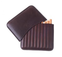 Сигаретница P&A на 10 штук, натуральная кожа, crazy horse