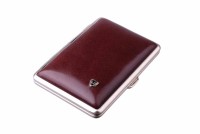 Портсигар Stoll на 14 сигарет, натуральная кожа, Бургунди