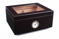 Хьюмидор Tom River на 40 сигар со стеклом, Тонированное дерево