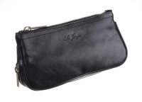 Сумка Ser Jacopo для 2 трубок и табака, натуральная кожа Наппа, подарочная упаковка