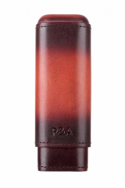 Чехол P&A на 2 сигары Робусто, натуральная кожа и кедр