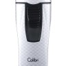 Зажигалка сигарная Colibri Monaco тройное пламя, серебристый карбон