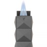 Зажигалка сигарная Colibri Quasar, двойное турбопламя, Оружейная сталь уценка