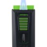 Зажигалка сигарная Colibri Slide (двойное пламя), черно-зеленая