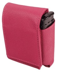 Футляр для пачки сигарет с кармашком для зажигалки,розовая кожа