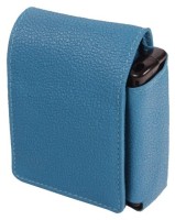 Футляр для пачки сигарет с кармашком для зажигалки,бирюзовая кожа
