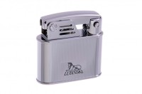Зажигалка Lubinski "Бассано", кремневая, серебристая в полоску
