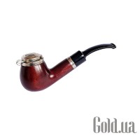 Трубка курительная B&B №019А груша, фильтр 9 мм, метал. крышка