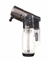 Зажигалка сигарная Honest, тройное пламя, прозрачная